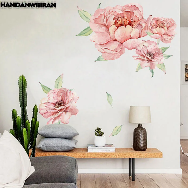 3D flower Plant green wall Wallpaper Decal Dercor Home Kids Nursery Mural  Home
