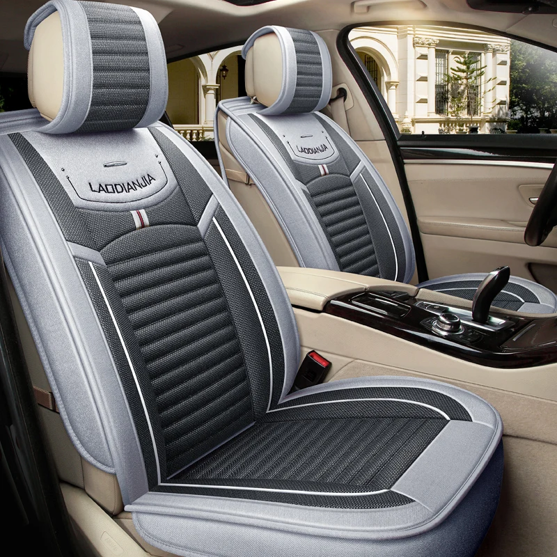 Универсальные (передние и задние) льняные автомобильные чехлы для Volvo S60L V40 V60 S60 XC60