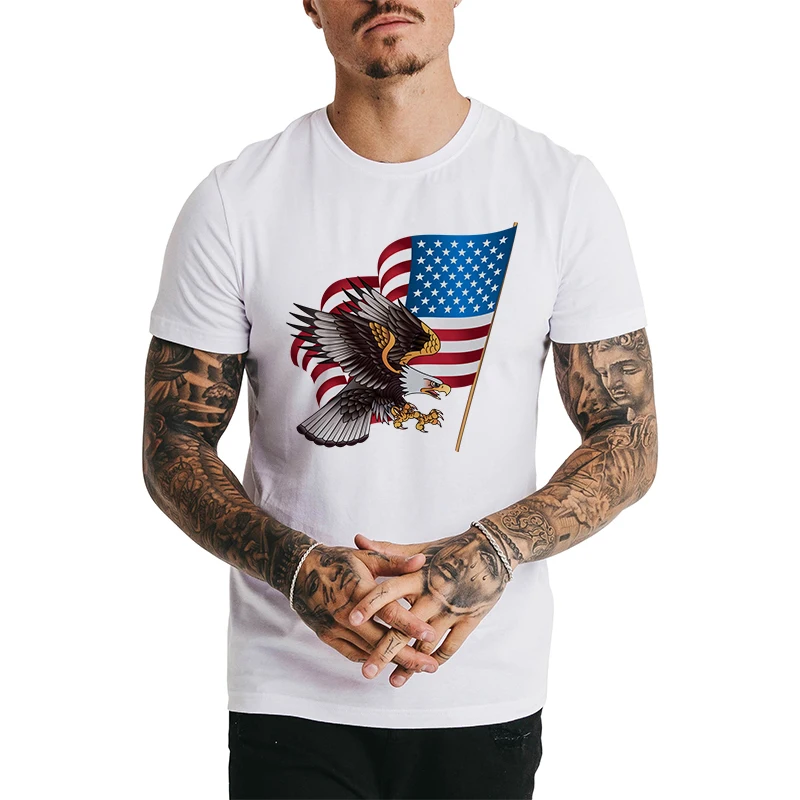 Funny USA American Flag T-shirts Men White 3D Tshirt Eagle Print Striped Man Tee Shirts Summer Tops Man Clothing Camiseta Hombre
Funny USA American Flag T-shirts Men White 3D Tshirt Eagle Print Striped Man Tee Shirts Summer Tops Man Clothing Camiseta Hombre