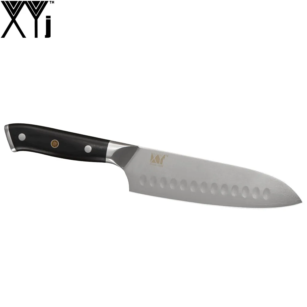 XYj 7 inch VG10 Damascus Steel Kitchen Knife G10 Handle Chef Knife Santoku Cook Tool Anti-stick Meat Japanese Santoku Knives
XYj 7 inch VG10 Damascus Steel Kitchen Knife G10 Handle Chef Knife Santoku Cook Tool Anti-stick Meat Japanese Santoku Knives