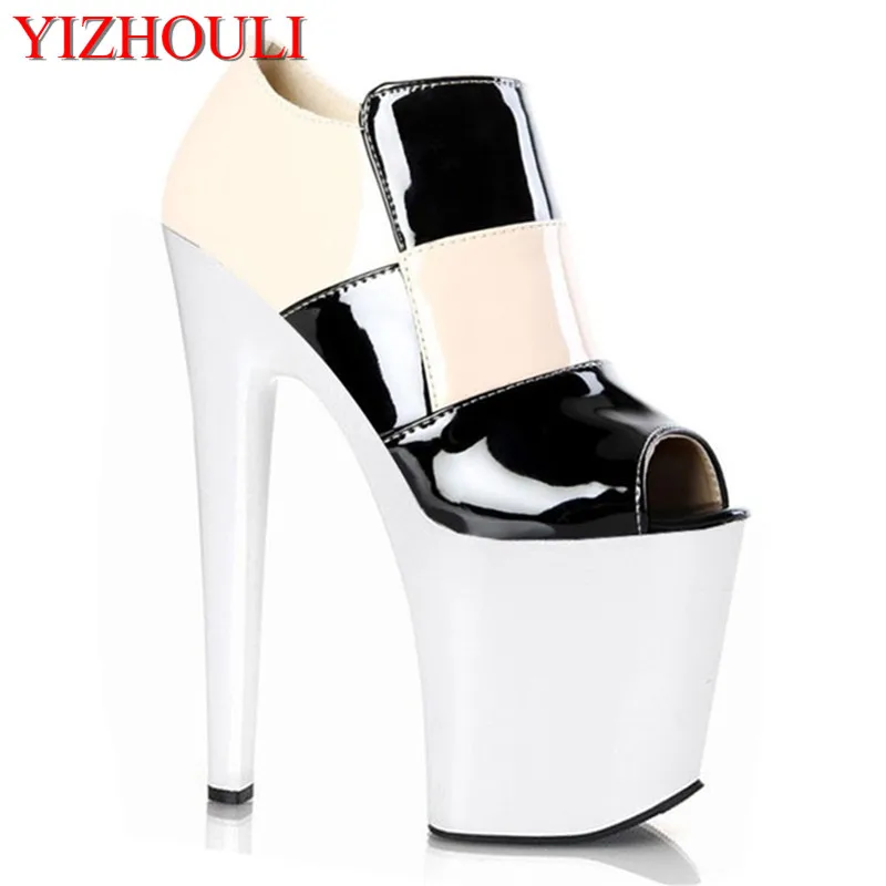 17-18-20 cm new high heel shoes, fashion open toe sexy star stage performance shoes, matching color high heels
17-18-20 cm new high heel shoes, fashion open toe sexy star stage performance shoes, matching color high heels