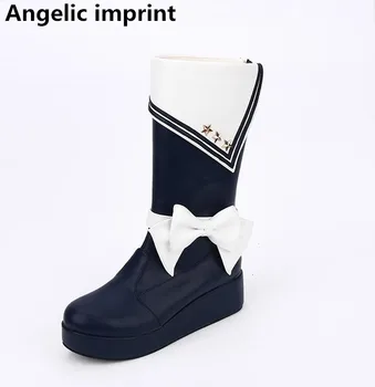 Angelic imprint mori girl Women platform punk cosplay shoes lady lolita Boots woman Naval wind low heels boots wedges stars bows
Angelic imprint mori girl Women platform punk cosplay shoes lady lolita Boots woman Naval wind low heels boots wedges stars bows