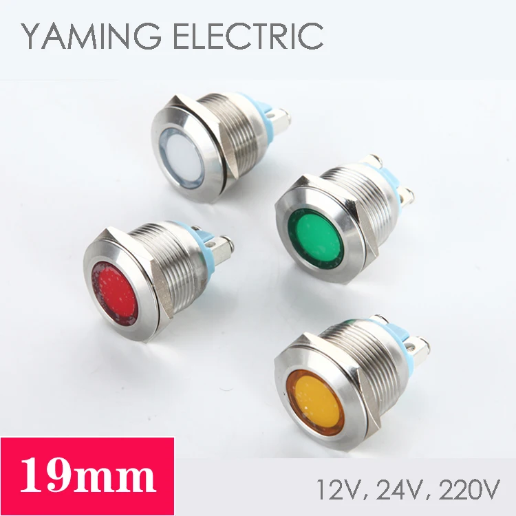 1pc 19mm Waterproof Metal Flat Round Indicator LED Lamp Signal Pilot Light 12V 24V 220V Colorful P16
1pc 19mm Waterproof Metal Flat Round Indicator LED Lamp Signal Pilot Light 12V 24V 220V Colorful P16