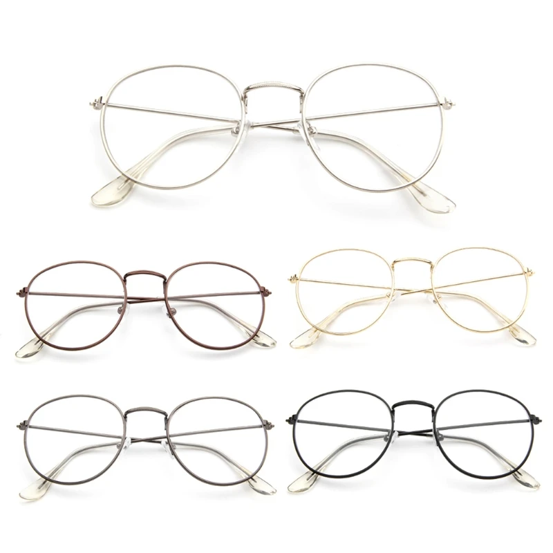 Vintage Men Women Eyeglass Metal Frame Glasses Round Spectacles Clear Lens Optical
Vintage Men Women Eyeglass Metal Frame Glasses Round Spectacles Clear Lens Optical