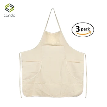 Conda 3Pcs Professional Bib Apron for Painting Cotton Canvas With 4 Pockets for Women Men Adults Waterproof Natural 31inch
Conda 3Pcs Professional Bib Apron for Painting Cotton Canvas With 4 Pockets for Women Men Adults Waterproof Natural 31inch