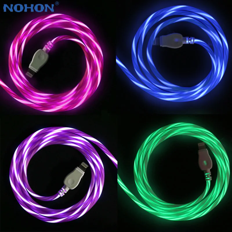 LED Lighting Flow Charger Cable Data USB Glow Wire Cord For iPhone 6 S 6S 7 8 Plus 5 5S SE X XR XS Max iPad i Phone Fast Charge
LED Lighting Flow Charger Cable Data USB Glow Wire Cord For iPhone 6 S 6S 7 8 Plus 5 5S SE X XR XS Max iPad i Phone Fast Charge