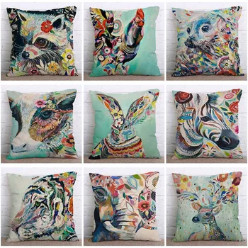 New supply painted animal linen pillowcover 45*45cm home decoration pillowcase living room sofa pillow car seat cushion cover
New supply painted animal linen pillowcover 45*45cm home decoration pillowcase living room sofa pillow car seat cushion cover