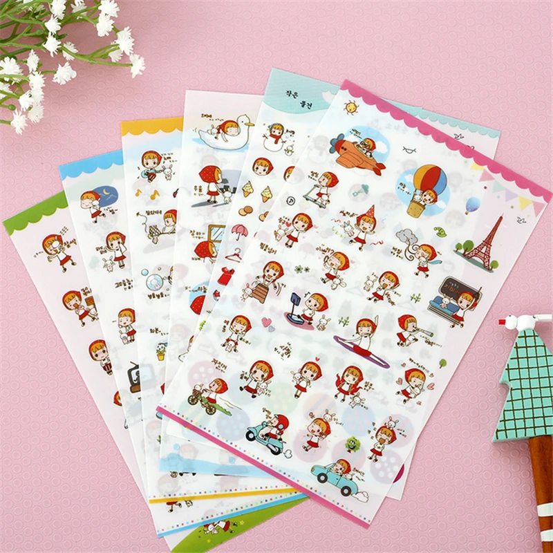 6 Pcs /lot Factory Direct Wholesale Korean Stationery Cute Little Red Riding Hood Pvc Sticker Diary Decorative Stickers
6 Pcs /lot Factory Direct Wholesale Korean Stationery Cute Little Red Riding Hood Pvc Sticker Diary Decorative Stickers
