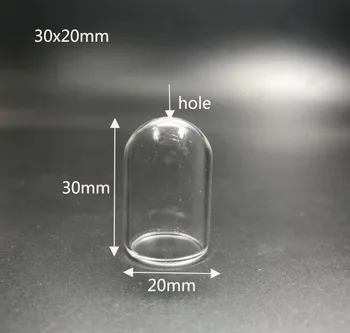 30x20mm Clear mini empty glass Wish Bottle Tube jars with hole diy glass vial cover dome globe bubble pendant accessories 50pcs
30x20mm Clear mini empty glass Wish Bottle Tube jars with hole diy glass vial cover dome globe bubble pendant accessories 50pcs