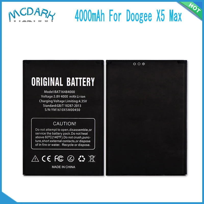 

For Doogee X5 Max Battery High Quality 4000mAh Batterie Bateria Accumulator AKKU for Doogee X5 Max Pro