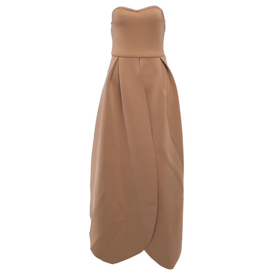 Sexy-Strapless-Vestido-Maxi-Elegante-Material-de-Mergulho-Mangas-Assim-tricas-Hem-Cintura-Alta-Moda-P (2)