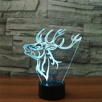 Realistic Animal Design 3D Visual Elk LED Night Light Colors Changing High Quality Atmosphere Touch Switch Lamp Christmas Gifts
Realistic Animal Design 3D Visual Elk LED Night Light Colors Changing High Quality Atmosphere Touch Switch Lamp Christmas Gifts