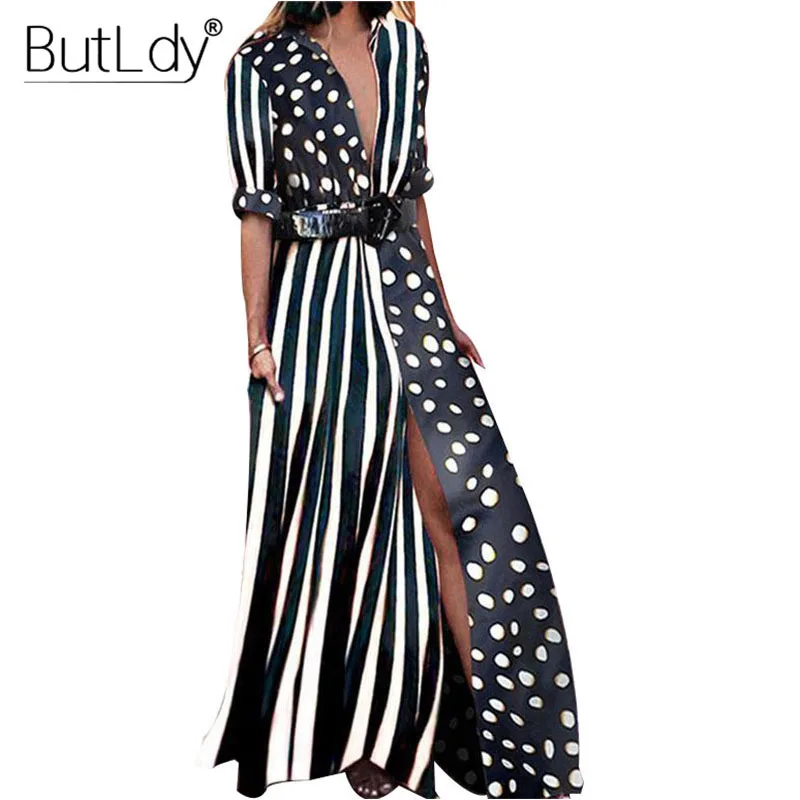 Polka Dot Striped Maxi Long Dress Women Split Patchwork Half Sleeve Party Shirt Dress Sundress Summer 2019 Casual Ladies Dresses
Polka Dot Striped Maxi Long Dress Women Split Patchwork Half Sleeve Party Shirt Dress Sundress Summer 2019 Casual Ladies Dresses