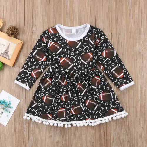 Fashion Toddler Kids Baby Girls Football Floral Tassel Long Sleeve Dress Casual Clothes
Fashion Toddler Kids Baby Girls Football Floral Tassel Long Sleeve Dress Casual Clothes