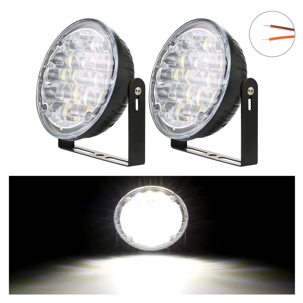 2 pieces Waterproof 12V 18 LED Round Car Fog Light Auto Driving Daytime Running Light Ultra Bright White 6000K Auto Lamp DRL
2 pieces Waterproof 12V 18 LED Round Car Fog Light Auto Driving Daytime Running Light Ultra Bright White 6000K Auto Lamp DRL