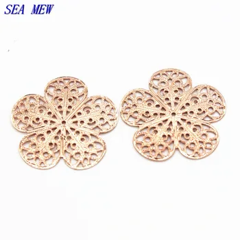 SEA MEW 25mm Flowers Copper Sheet 6 Colors Plated Filigree Hollow Out Connectors For Jewelry Making
SEA MEW 25mm Flowers Copper Sheet 6 Colors Plated Filigree Hollow Out Connectors For Jewelry Making