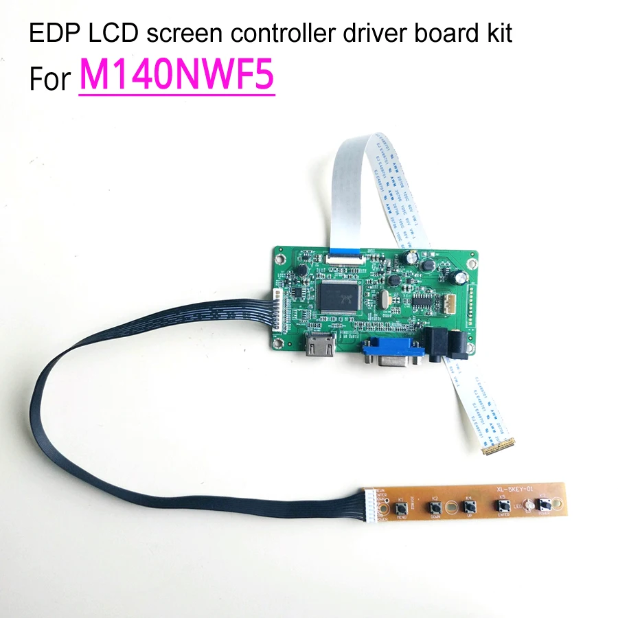 For M140NWF5 R0/R3 14" 1920x1080 WLED EDP 30 pin monitor panel LED laptop PC lcd screen HDMI VGA controller driver board DIY kit
For M140NWF5 R0/R3 14" 1920x1080 WLED EDP 30 pin monitor panel LED laptop PC lcd screen HDMI VGA controller driver board DIY kit