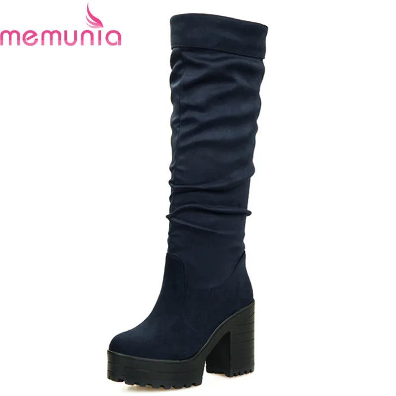 MEMUNIA 2019 hot sale knee high boots women round toe high heels platform boots warm autumn winter party prom shoes woman
MEMUNIA 2019 hot sale knee high boots women round toe high heels platform boots warm autumn winter party prom shoes woman