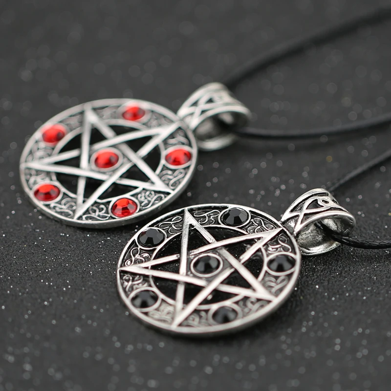 Ожерелье со сверхъестественной пентаграммой и пятиконечной звездой Wicca Pagan Dean
