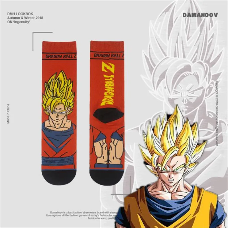 Мультфильм Аниме Жемчуг дракона Супер Saiyan Sun Wukong периферийные носки косплей