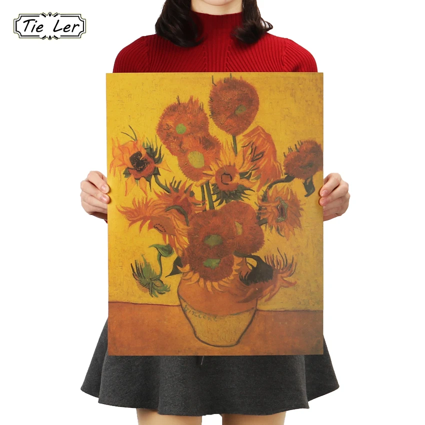 TIE LER Kraft Paper Van Gogh Poster Sunflower Modern Abstract Oil Painting Wall Sticker Decorative
TIE LER Kraft Paper Van Gogh Poster Sunflower Modern Abstract Oil Painting Wall Sticker Decorative