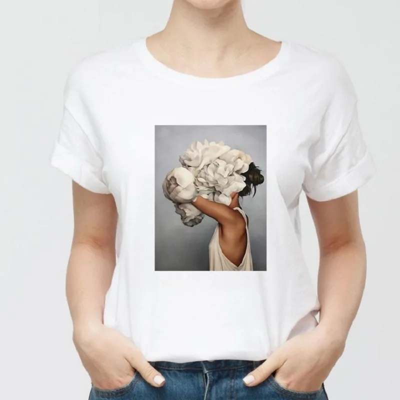 2019 New Print Tshirt Harajuku Aesthetics Tshirt Sexy Flowers Feather Print Short Sleeve Tops Tees Fashion Casual Couple T Shirt
2019 New Print Tshirt Harajuku Aesthetics Tshirt Sexy Flowers Feather Print Short Sleeve Tops Tees Fashion Casual Couple T Shirt