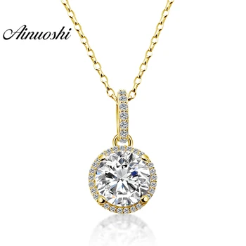 AINUOSHI 14K Solid Yellow Gold Pendant 2.7ct Round Cut Brilliant SONA Simulated Diamond Women Engagement Wedding Single Pendant
AINUOSHI 14K Solid Yellow Gold Pendant 2.7ct Round Cut Brilliant SONA Simulated Diamond Women Engagement Wedding Single Pendant