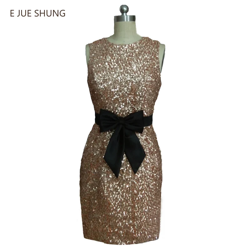 E JUE SHUNG Gold Sequin Short Cocktail Dresses 2017 Black Sash Cute Short Party Dresses robe cocktail courte chic
E JUE SHUNG Gold Sequin Short Cocktail Dresses 2017 Black Sash Cute Short Party Dresses robe cocktail courte chic
