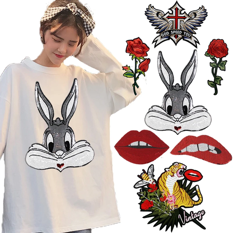 Rabbit sequins embroidery patch to repair the hole in decals DIY cloth paste
Rabbit sequins embroidery patch to repair the hole in decals DIY cloth paste