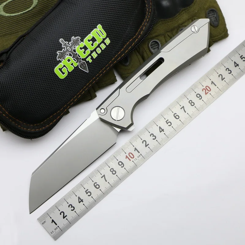 Green thorn SNECX BUSTER folding knife M390 blade TC4 titanium handle Copper gasket outdoor camping utility fruit knife EDC tool
Green thorn SNECX BUSTER folding knife M390 blade TC4 titanium handle Copper gasket outdoor camping utility fruit knife EDC tool