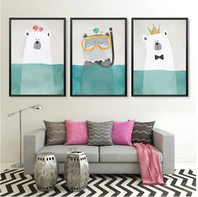 Cute Cartoon Hippo Bear Animals Canvas Painting Nordic Style Kids Room Decor Posters Hd Print Wall Art Picture For Living Room
Cute Cartoon Hippo Bear Animals Canvas Painting Nordic Style Kids Room Decor Posters Hd Print Wall Art Picture For Living Room