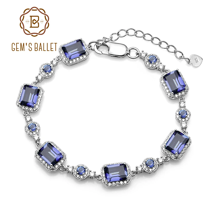 GEM'S BALLET 6x8mm Natural Iolite Blue Mystic Quartz 925 sterling silver Gemstone Bracelets&bangles For Women Fine Jewelry
GEM'S BALLET 6x8mm Natural Iolite Blue Mystic Quartz 925 sterling silver Gemstone Bracelets&bangles For Women Fine Jewelry