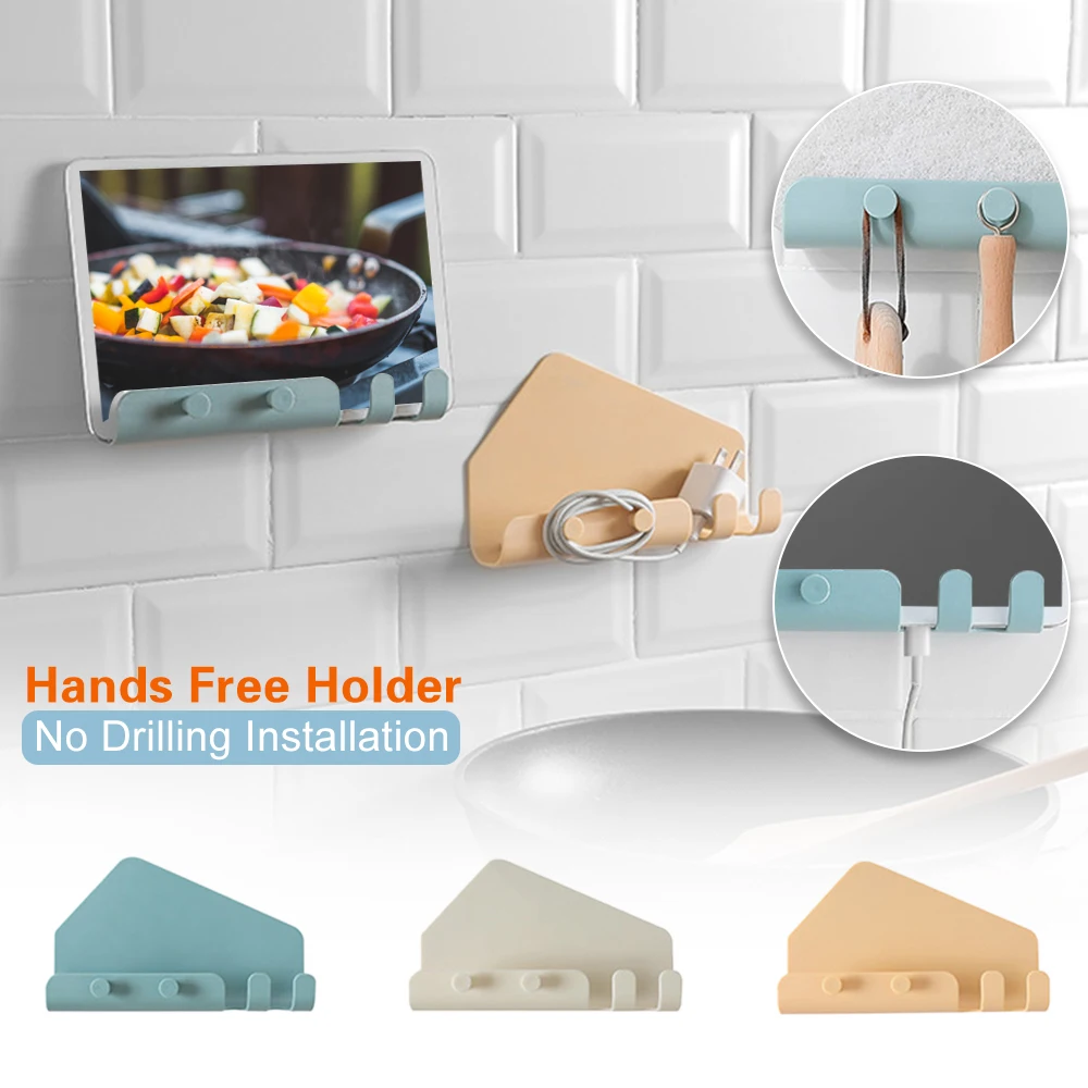 LASPERAL 1PC Universal Wall Mounted 4 Hooks Charger Mobile Phone Holder Hook Hanging Cellphone Tablet Charging Stand Bracket
LASPERAL 1PC Universal Wall Mounted 4 Hooks Charger Mobile Phone Holder Hook Hanging Cellphone Tablet Charging Stand Bracket