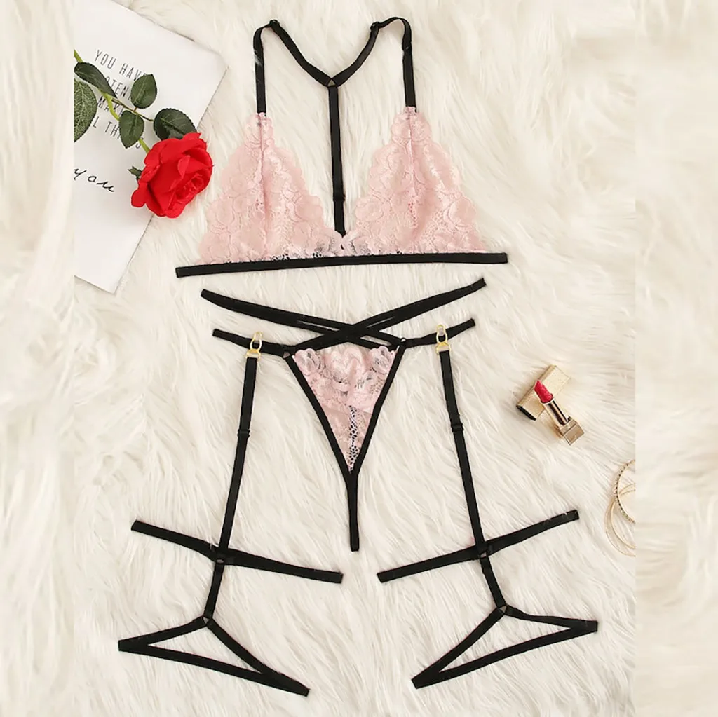 Sexy Exquisite Lace Lingerie Bra and low-Rise Briefs with Garter Set Babydoll Cut-Out Underwear Nightwear Present for Girlfriend
Sexy Exquisite Lace Lingerie Bra and low-Rise Briefs with Garter Set Babydoll Cut-Out Underwear Nightwear Present for Girlfriend
