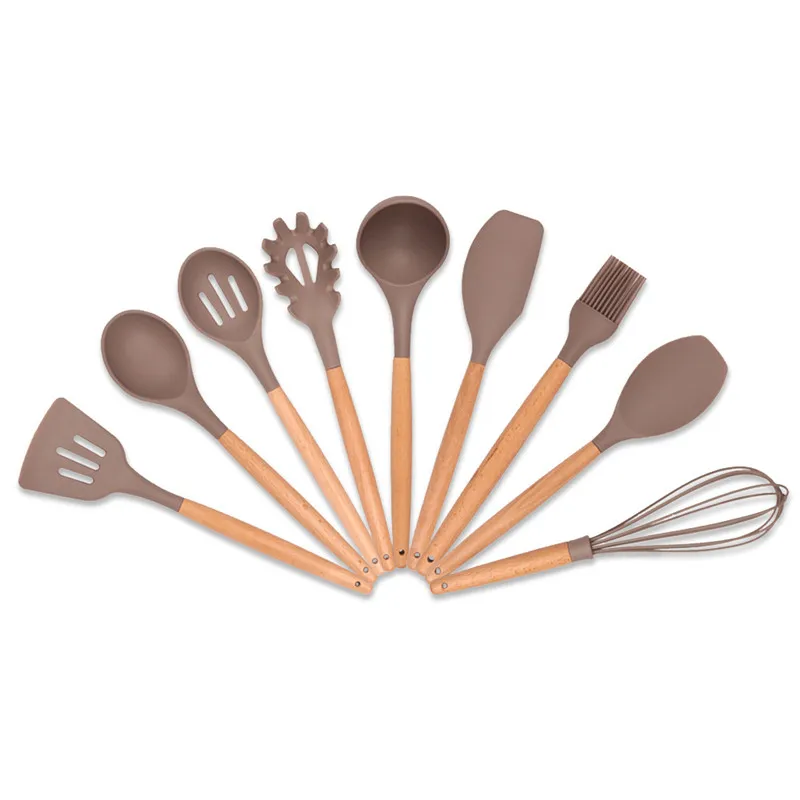 Wood Handle Silicone Kitchen Utensils Non-stick Pan Silicone Kitchen Kit Cooking Scoop Tool Kitchen Gadgets Cooking Tools
Wood Handle Silicone Kitchen Utensils Non-stick Pan Silicone Kitchen Kit Cooking Scoop Tool Kitchen Gadgets Cooking Tools