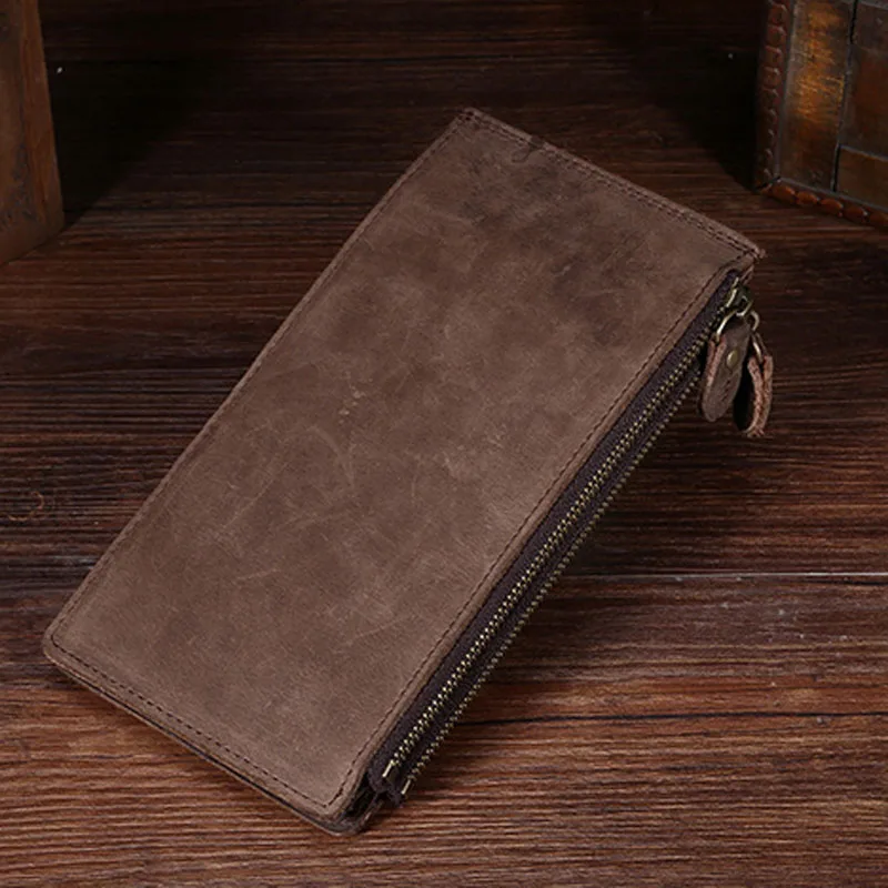 YIANG High Quality Crazy Horse Cowhide Genuine Leather Men Clutch Bag Pocket Purse Credit Card Holder Multi-Card Long Wallet
YIANG High Quality Crazy Horse Cowhide Genuine Leather Men Clutch Bag Pocket Purse Credit Card Holder Multi-Card Long Wallet