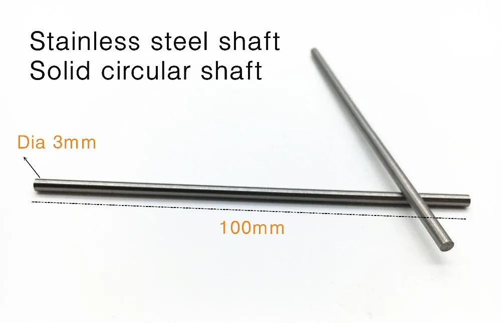 3mm Dia Smooth shaft,100mm Stainless steel Motor output long shaft,Solid circular shaft Linear guide
3mm Dia Smooth shaft,100mm Stainless steel Motor output long shaft,Solid circular shaft Linear guide