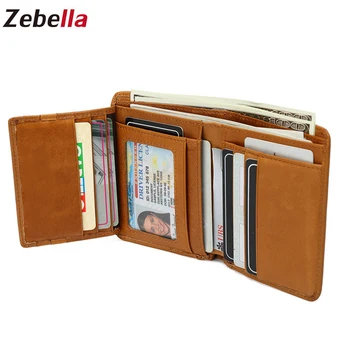 Zebella Trifold Genuine Leather Men Women Short Wallets Small Vintage Coin Wallet Cowhide Leather Card Holder Pocket Bolsa
Zebella Trifold Genuine Leather Men Women Short Wallets Small Vintage Coin Wallet Cowhide Leather Card Holder Pocket Bolsa