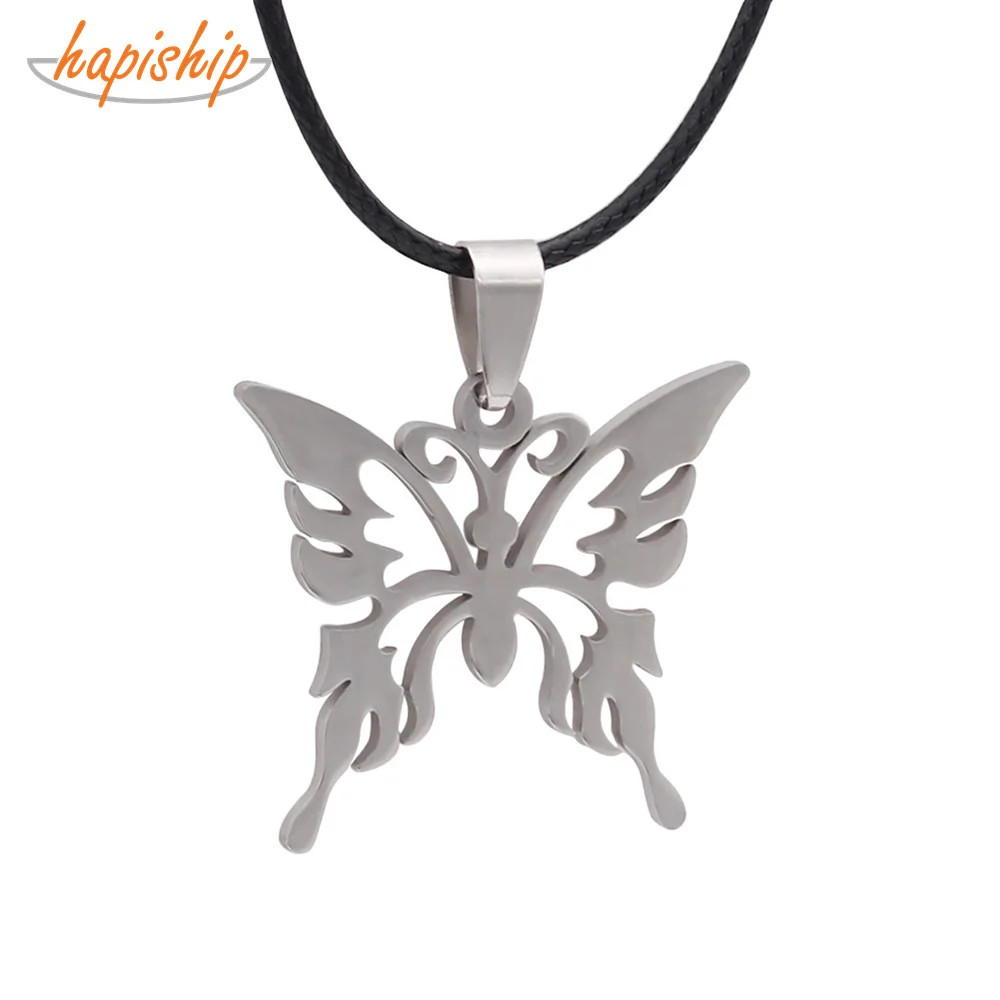 Hapiship 2019 Newest Men Women Fashion Silver Stainless Steel Butterfly 2.8cmX3.2cm Pendant Short Necklace For Boy Girl's SS02
Hapiship 2019 Newest Men Women Fashion Silver Stainless Steel Butterfly 2.8cmX3.2cm Pendant Short Necklace For Boy Girl's SS02