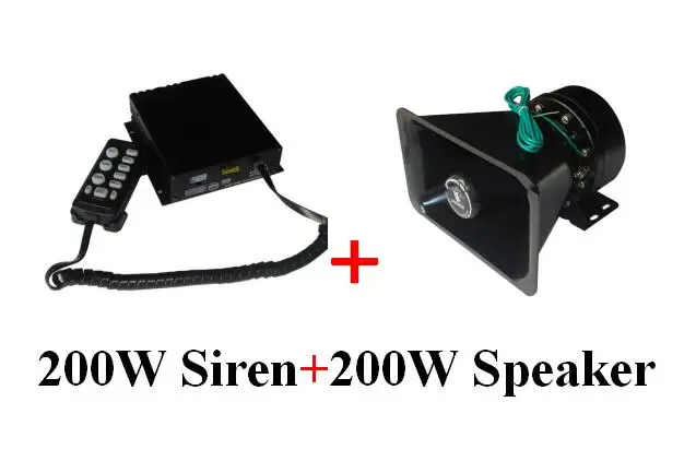 

Higher star DC12V 200W police warning siren amplifiers ambulance alarm with remote+1unit 200W speaker/tweeter