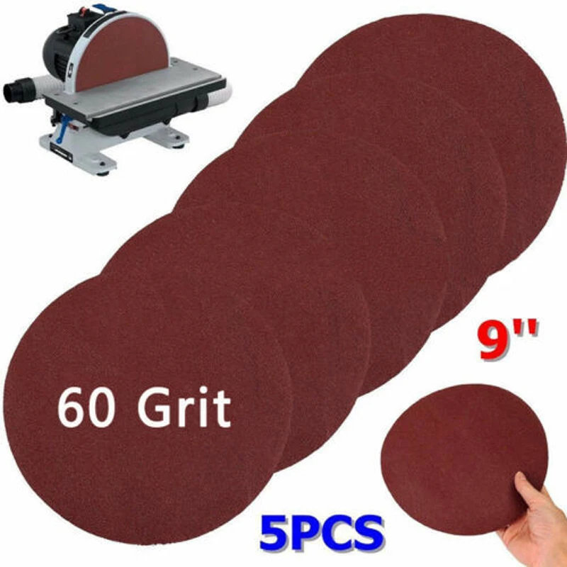 230mm Sanding Disc Polishing Sandpaper 60-180Grit Pad Grinding Pack Element 5pcs For Building Materials Textile
230mm Sanding Disc Polishing Sandpaper 60-180Grit Pad Grinding Pack Element 5pcs For Building Materials Textile