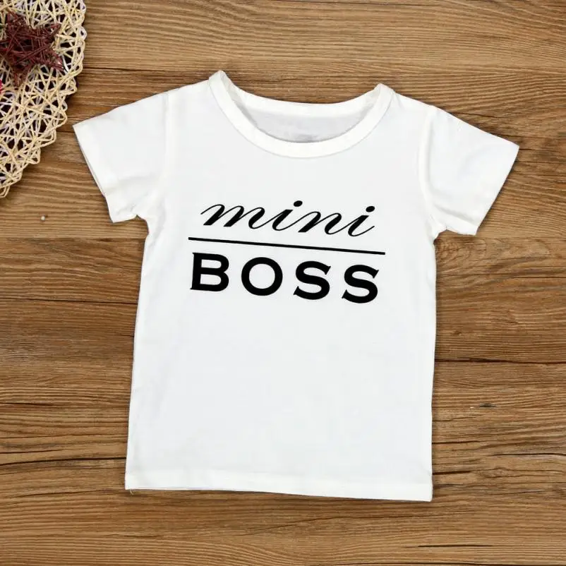 2018 Summer Kid Boys Girls T-Shirt White Kids Clothes Baby Boy Girl Short Sleeve Letter Print T shirt Tops Camiseta del bebe
2018 Summer Kid Boys Girls T-Shirt White Kids Clothes Baby Boy Girl Short Sleeve Letter Print T shirt Tops Camiseta del bebe