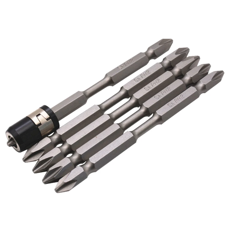 5Pcs S2 Screwdriver Bits Set 100Mm Phillips Strong Magnet Driver Steel Double Head Hex Shank With Magnetizer Ring
5Pcs S2 Screwdriver Bits Set 100Mm Phillips Strong Magnet Driver Steel Double Head Hex Shank With Magnetizer Ring