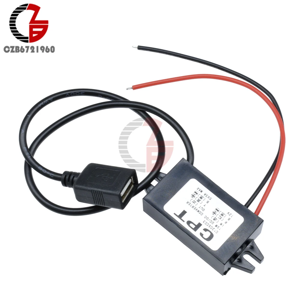 DC-DC 12V to 5V 3A 15W Step Down Power Converter USB Power Regulator Adapter Over Temperature Current Short Circuit Protection
DC-DC 12V to 5V 3A 15W Step Down Power Converter USB Power Regulator Adapter Over Temperature Current Short Circuit Protection