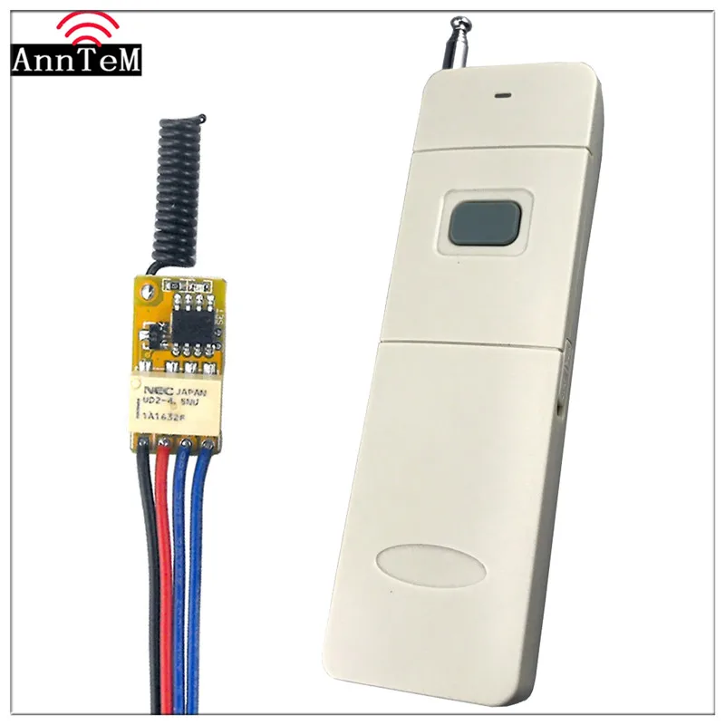 Anntem brand 1CH DC 3.7V 5V 6V 9V Wide Working Voltage Remote Control Switch 12v Led Relay Mini Wireless Receiver Long Range
Anntem brand 1CH DC 3.7V 5V 6V 9V Wide Working Voltage Remote Control Switch 12v Led Relay Mini Wireless Receiver Long Range