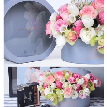 Flower Packing Round Box With Transparent Lid Flower Packaging Boxes Florist Gift Packaging Supply With Gift Bag Wedding Party
Flower Packing Round Box With Transparent Lid Flower Packaging Boxes Florist Gift Packaging Supply With Gift Bag Wedding Party