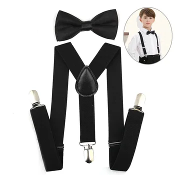 Children Fashion Suspender Bow Tie Set Adjustable Elastic Black Set For Boys Girls Cinturones Para Mujer Durable Strap 2019
Children Fashion Suspender Bow Tie Set Adjustable Elastic Black Set For Boys Girls Cinturones Para Mujer Durable Strap 2019