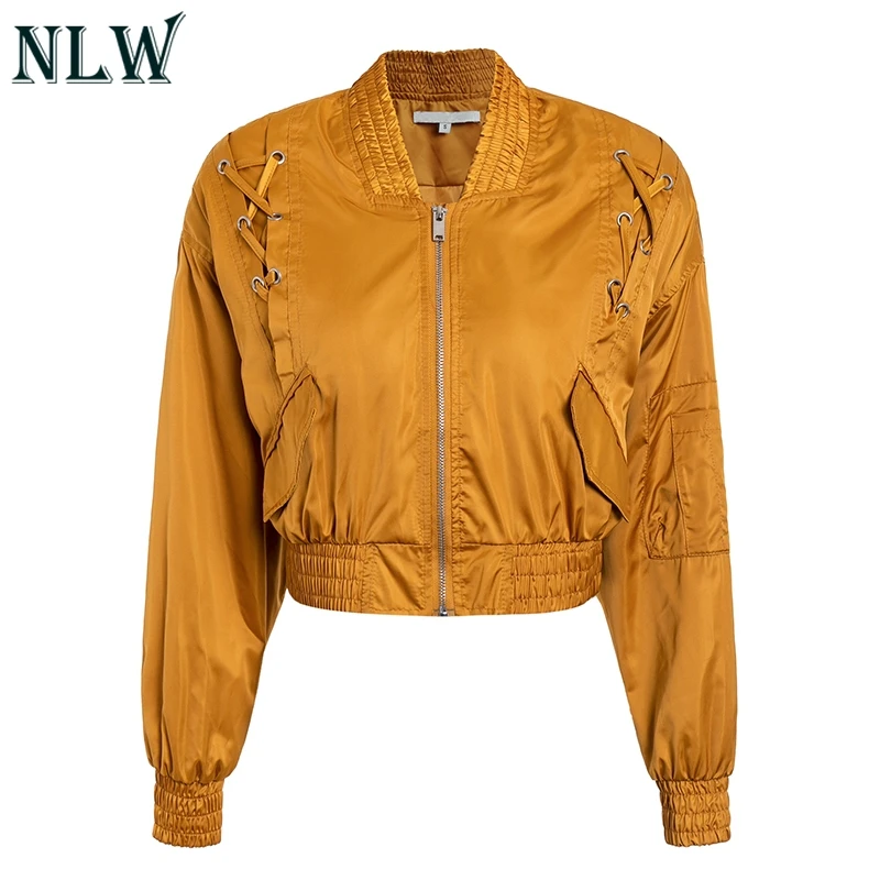 NLW Autumn Fashion Bomber Jacket Women Satin Casual Basic Jacket Coat Pockets Baseball Jackets Female Overcoat Outerwear
NLW Autumn Fashion Bomber Jacket Women Satin Casual Basic Jacket Coat Pockets Baseball Jackets Female Overcoat Outerwear