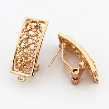 Earrings Post Clip Back Filigree Retangle Base Earrings Hanging Connector Linkers For DIY Fashion Earrings Jewelry Accessories
Earrings Post Clip Back Filigree Retangle Base Earrings Hanging Connector Linkers For DIY Fashion Earrings Jewelry Accessories