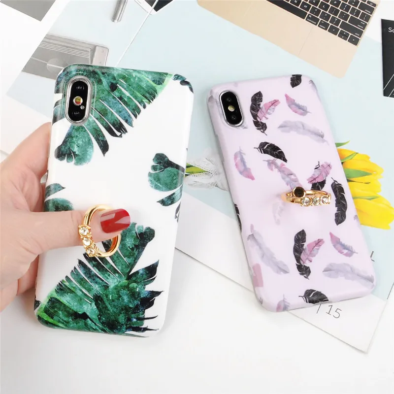 Marble Leaf Texture Metal ring Holder Phone Case For Iphone XR XS Max 8 7 Plus X 6 S Plus Case Soft IMD Back Cover Coque
Marble Leaf Texture Metal ring Holder Phone Case For Iphone XR XS Max 8 7 Plus X 6 S Plus Case Soft IMD Back Cover Coque